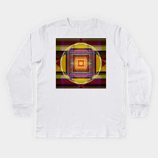 Concentric Geometry Kids Long Sleeve T-Shirt